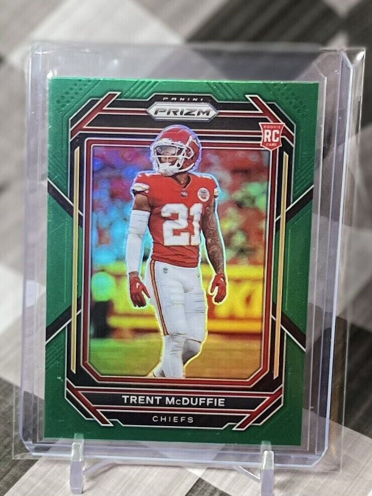 Trent McDuffie 2022 Prizm Green Prizm Rookie #372 - Kansas City Chiefs RC 📈🔥