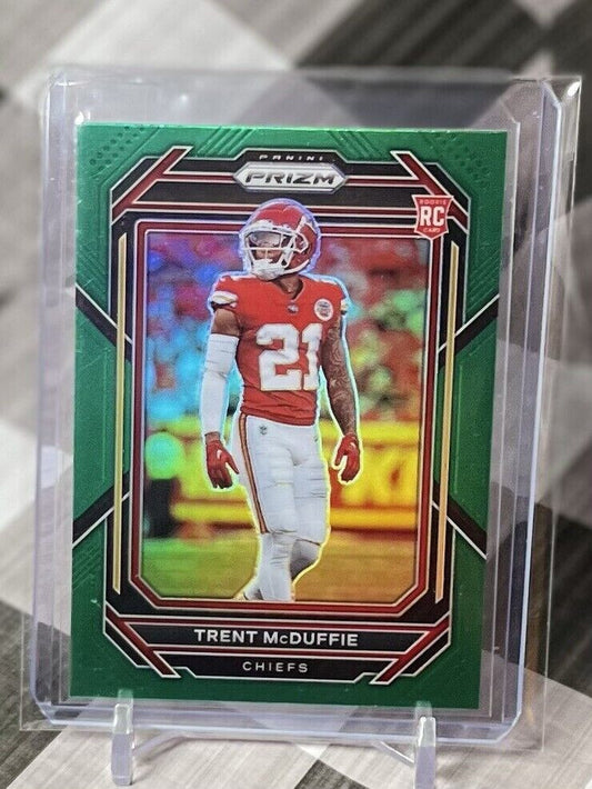 Trent McDuffie 2022 Prizm Green Prizm Rookie #372 - Kansas City Chiefs RC 📈🔥