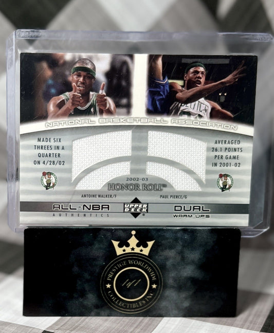 Paul Pierce & Antoine Walker 2003-04 Upper Deck Dual Warm Up Patch #AA-PP-W BOS
