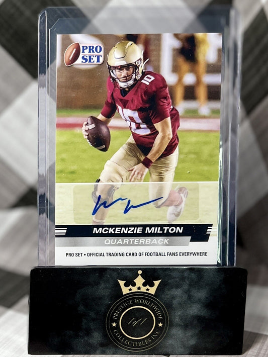 MCKENZIE MILTON 2022 LEAF PRO SET ROOKIE AUTO #PSA-MM1 UCF / FLORIDA ST.