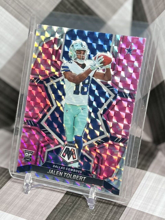 Jalen Tolbert 2022 Mosaic NFL Camo Pink Prizm Rookie #326 - Dallas Cowboys RC📈