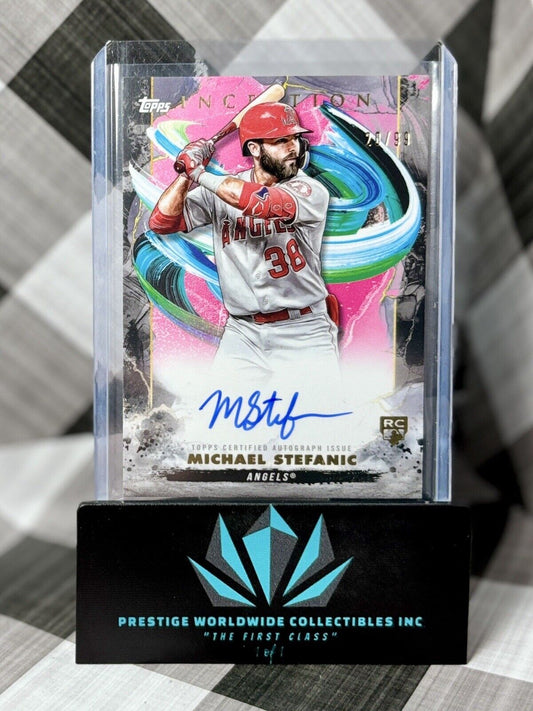 Michael Stefanic 2023 Topps Inception Magenta Rookie Auto /99 #BRES-MS LA Angels