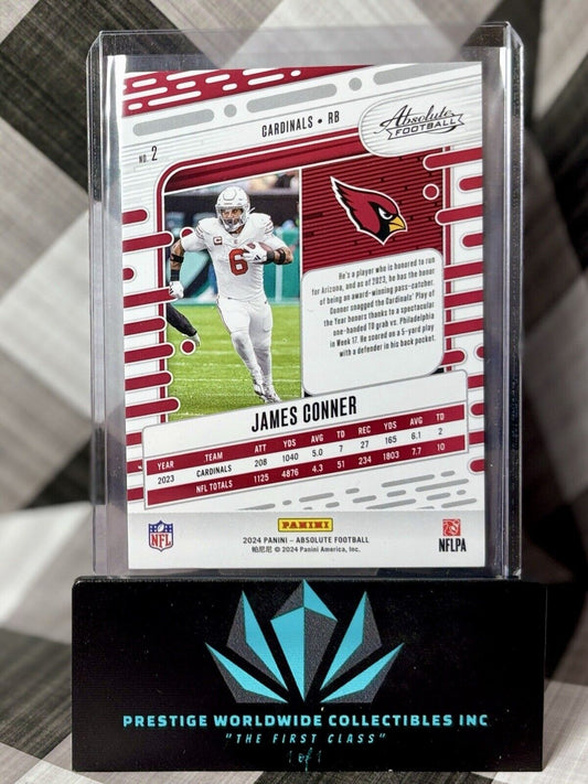 James Conner 2024 Asbolute Red Spectrum Color Match /125 #2 Arizona Cardinals