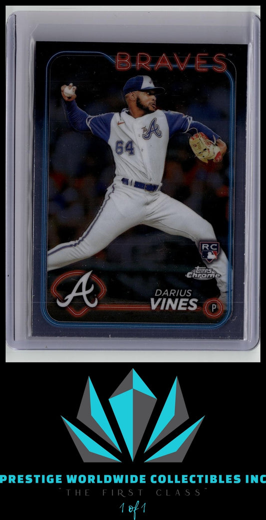 Darius Vines 2024 Topps Chrome Rookie #197 Atlanta Braves Rookie
