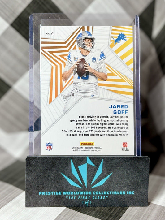 Jared Goff 2023 Panini Illusions Shining Stars SP #9 Detroit Lions