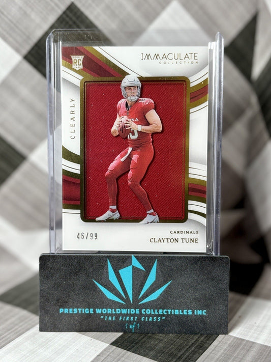 Clayton Tune 2023 Panini Immaculate Clearly Rookie Patch /99 #IRJ-CT Cardinals