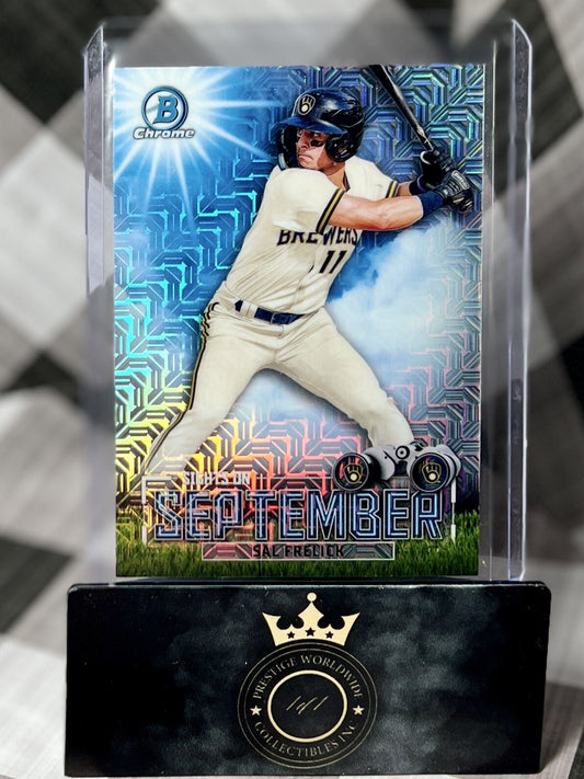 Sal Frelick 2023 Bowman Sights on September Mojo Refractor #SOS-12 Brewers