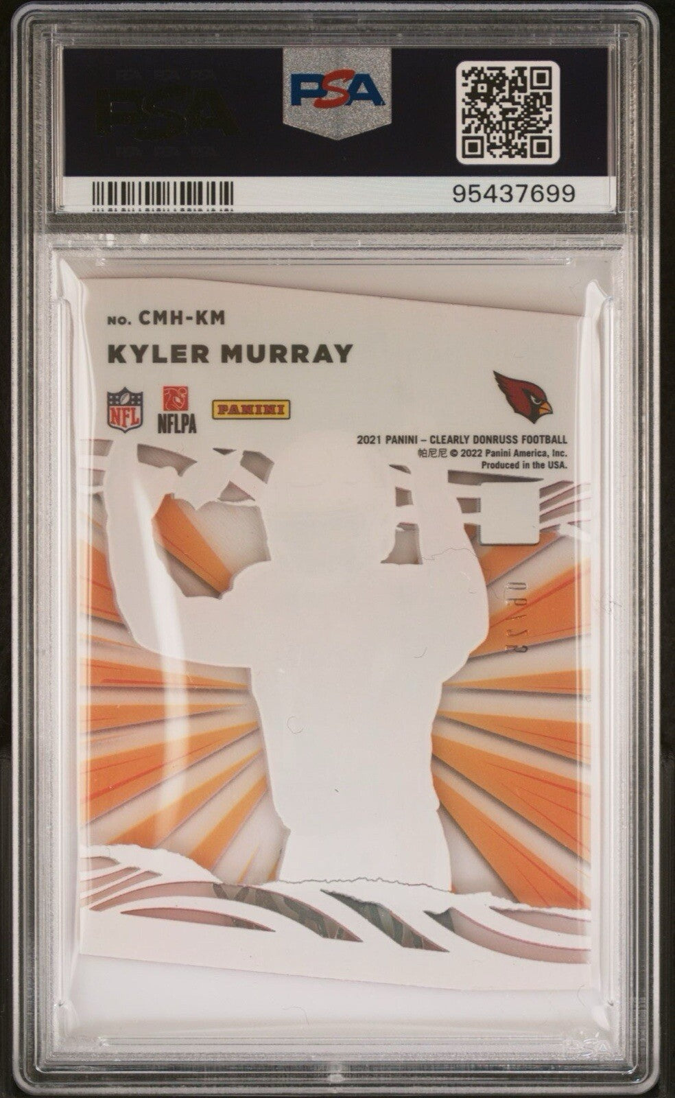 Kyler Murray 2021 Clearly Donruss My House Green /25 PSA 9 #CMH-KM AZ Cardinals