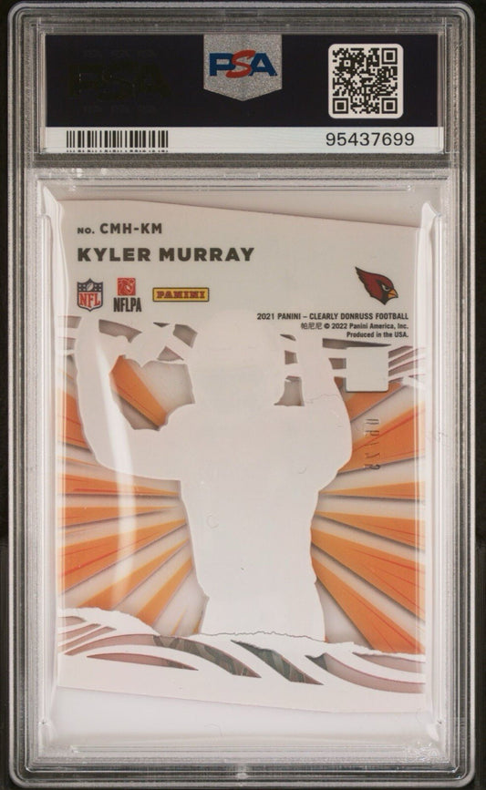 Kyler Murray 2021 Clearly Donruss My House Green /25 PSA 9 #CMH-KM AZ Cardinals