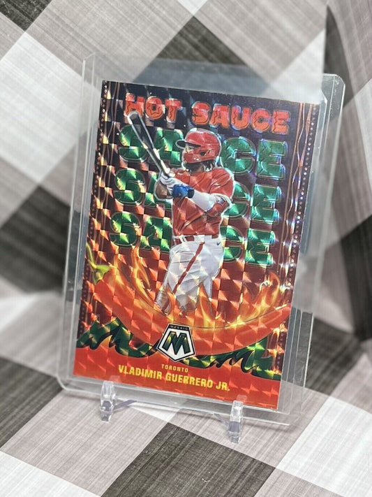 Vladimir Guerrero Jr. 2022 Panini Mosaic Hot Sauce Green Prizm #HS-5 - Blue Jays
