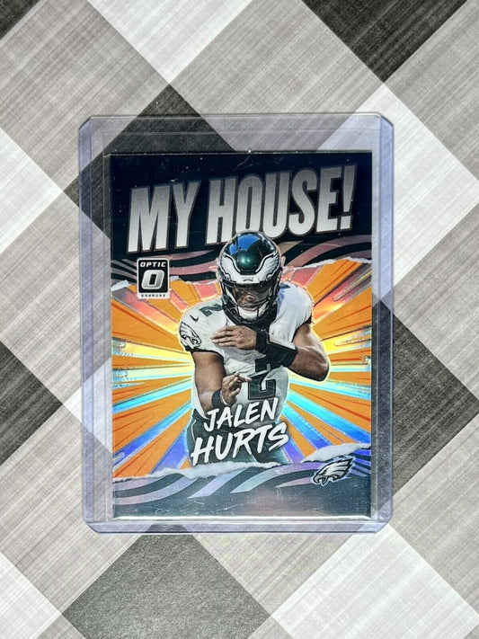 JALEN HURTS 2021 Panini Optic Football SILVER PRIZM MY HOUSE! MH-14 Phi Eagles