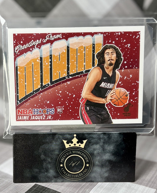 Jaime Jaquez Jr. 2023-24 NBA Hoops Winter Rookie Greetings #2 Miami Heat RC SP