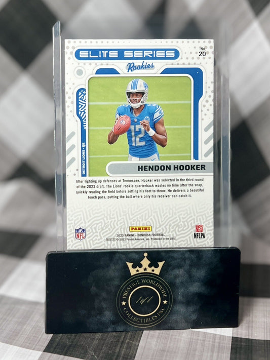 Hendon Hooker 2023 Panini Donruss Elite Series Rookies #20 Detroit Lions RC