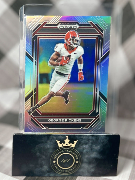 George Pickens 2023 Prizm Draft Picks Base Silver #42 Georgia Bulldogs Steelers