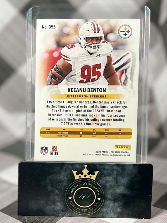 Keeanu Benton 2023 Prestige Xtra Points Blue Rookie /299 #355 Ptt Steelers RC