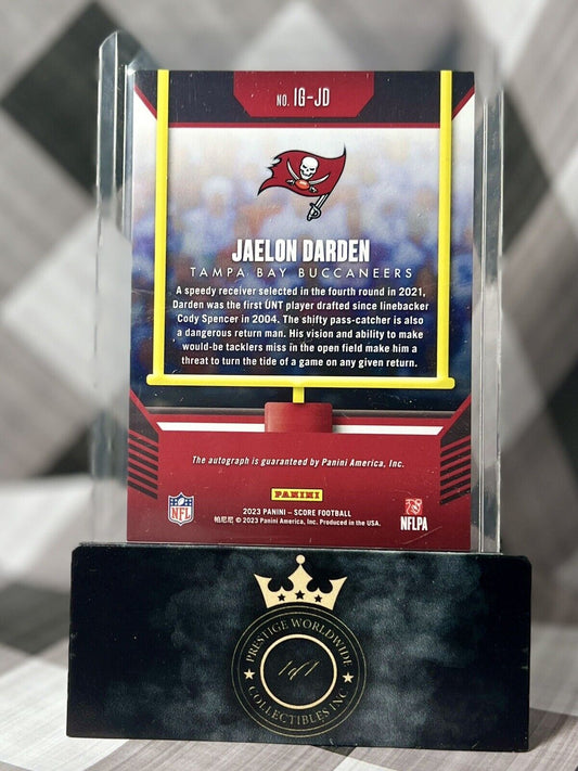 Jaelon Darden 2023 Score Itâ€™s Good! Auto #IO-JD Buccaneers & Browns