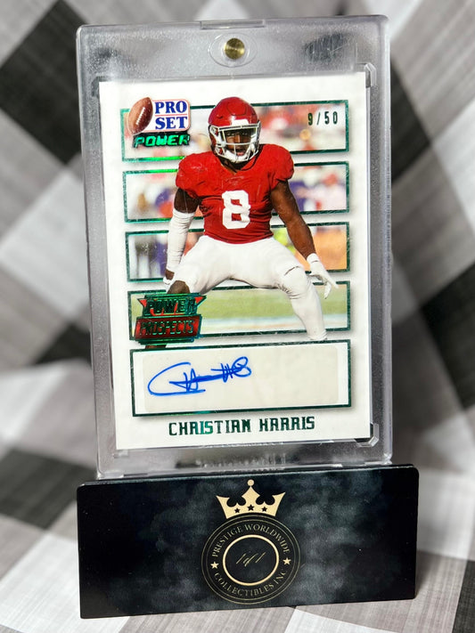 Christian Harris 2021 Leaf Pro Set Power Prospects Green /50 #PP-CH1