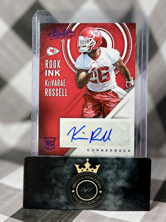 KeiVarae Russell 2016 Absolute Rookie Ink Blue Auto #1 Kansas City Chiefs RC