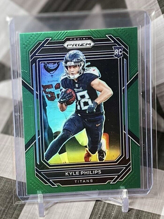 Kyle Philips 2022 Panini Prizm Green Prizm Rookie #399 - Tennessee Titans RC📈🔥