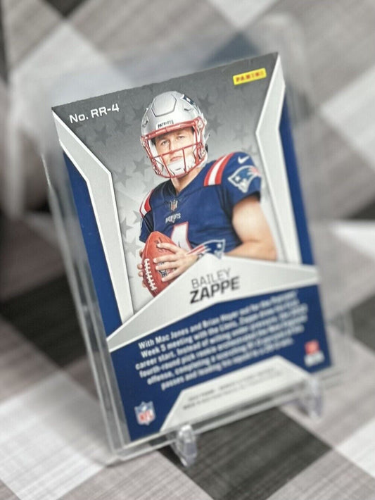 Bailey Zappe 2022 Panini Rookies & Stars Rookie Rush Insert #RR-4 - Patriots RC