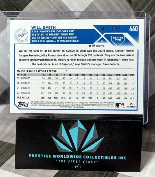 Will Smith 2023 Topps Series 2 Red Foil /199 #440 Los Angeles Dodgers