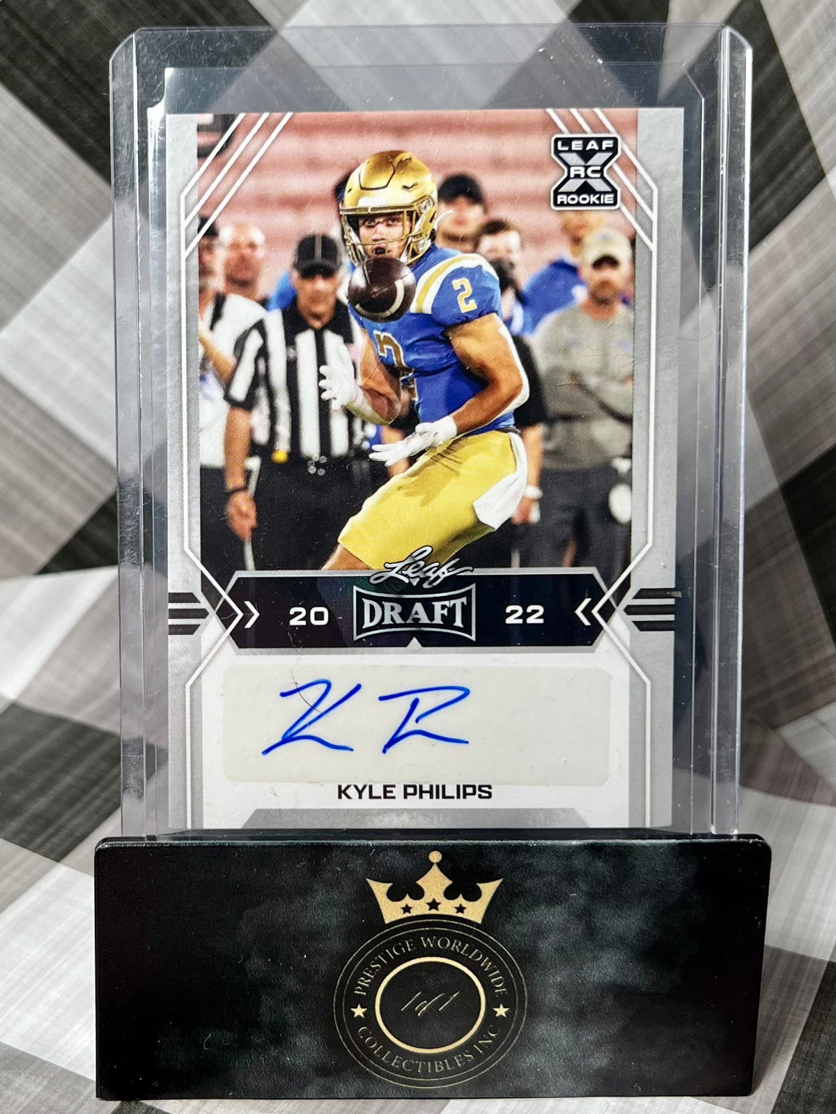 Kyle Philips 2022 Leaf Draft Silver Border Rookie Auto #BA-KP2 Tennessee Titans