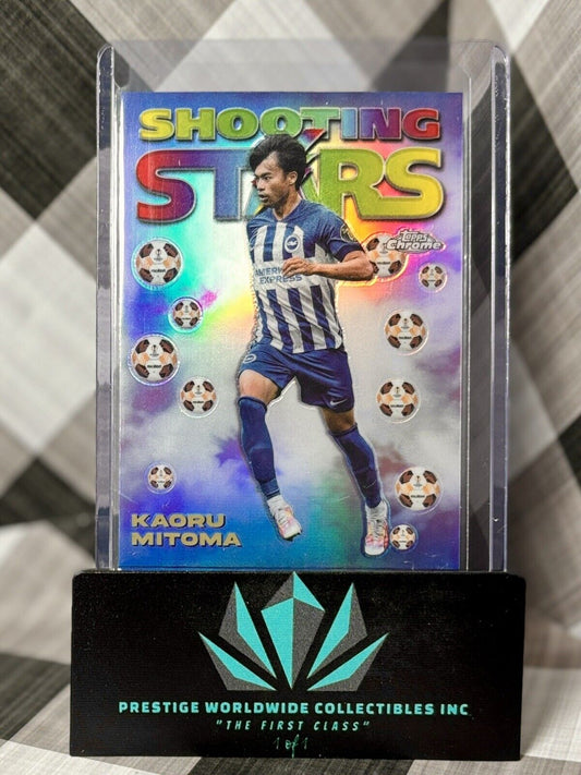 Kaoru Mitoma 2023-24 Topps Chrome UEFA Shooting Stars #SS-12 Brighton & Hove