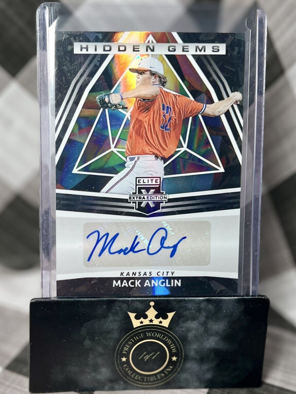 MACK ANGLIN 2022 PANINI ELITE EXTRA EDITION HIDDEN GEMS HOLO AUTO #HG-MA ROYALS