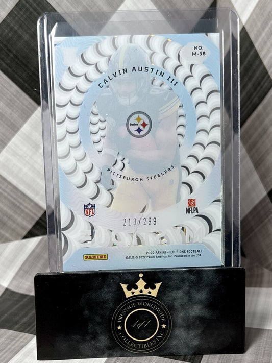 Calvin Austin III 2022 Illusions Mystique Light Blue /299 #M-38 - Steelers