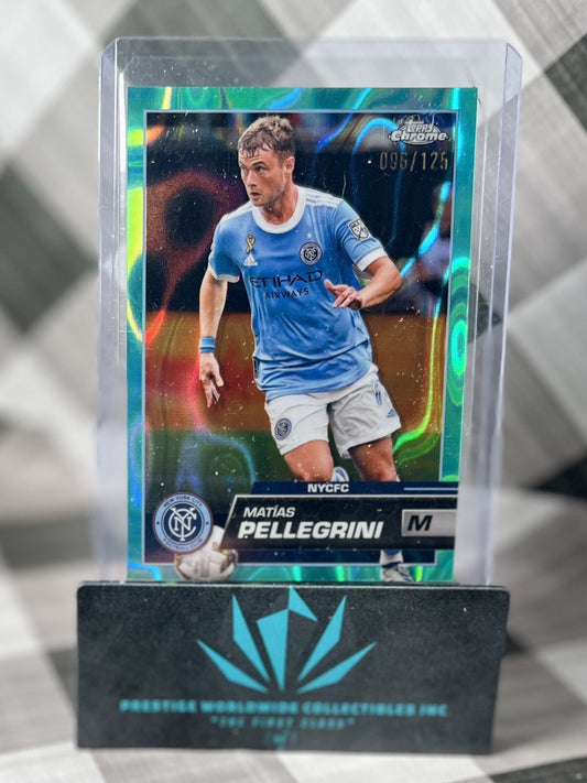 Matias Pellegrini 2023 Topps Chrome MLS Aqua Lava Refractor /125 #183 NYCFC SP