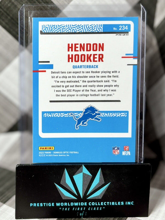 Hendon Hooker 2023 Donruss Optic Blue Hyper Rated Rookie #234 Detroit Lions RC