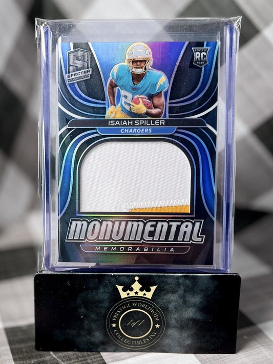 Isaiah Spiller 2022 Panini Spectra Monumental Memorabilia Rookie /99 #MMEISP LAC