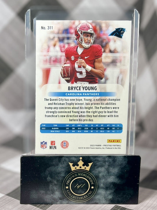 Bryce Young 2023 Prestige Xtra Points Hyper Rookie SP #311 Carolina Panthers RC