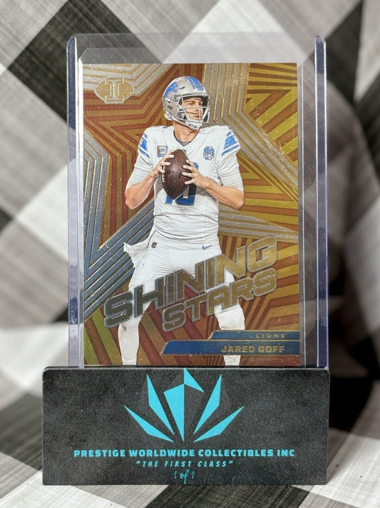 Jared Goff 2023 Panini Illusions Shining Stars SP #9 Detroit Lions