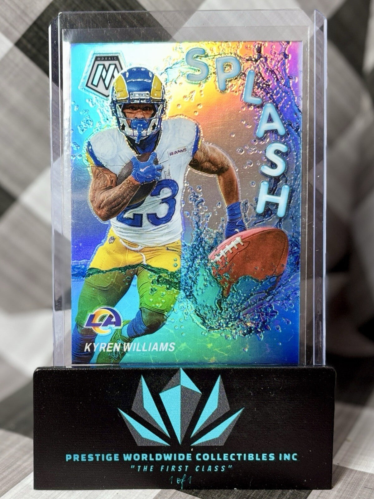 Kyren Williams 2024 Panini Mosaic Splash Silver #SS-KWS Los Angeles Rams