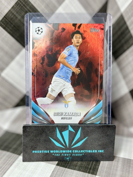 Daichi Kamada 2022-23 Topps UEFA Club Competitions Inferno Foil #84 SS Lazio
