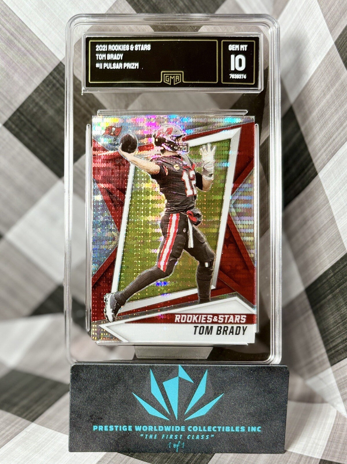 Tom Brady 2021 Rookies & Stars Pulsar Prizm #11 GMA 10 TB Buccaneers SP