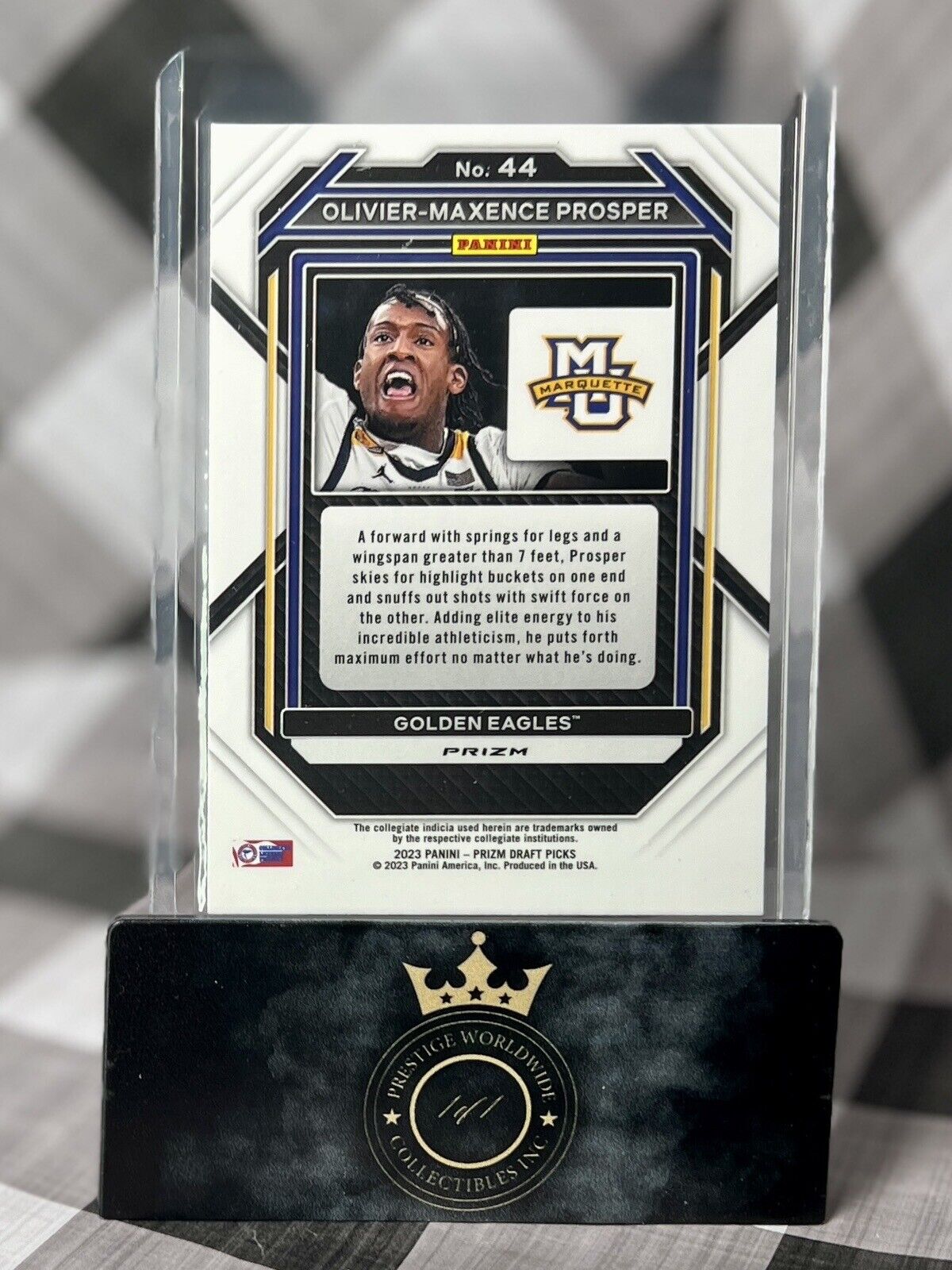 Oliver-Maxence Prosper 2023 Prizm Draft Picks Green Prizm #44 Dallas Mavericks