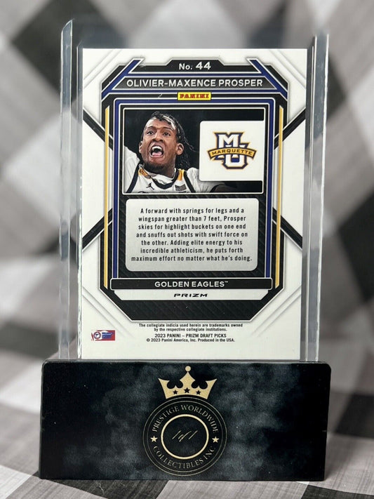 Oliver-Maxence Prosper 2023 Prizm Draft Picks Green Prizm #44 Dallas Mavericks