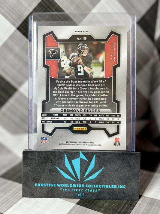 Desmond Ridder 2023 Panini Prizm Orange Prizm /249 #9 Falcons & AZ Cardinals