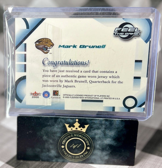 Mark Brunell 2000 Fleer Tradition Feel the Game Patch 25/50 Jacksonville Jaguars