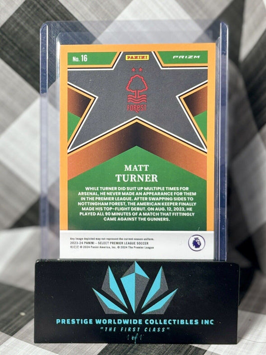 Matt Turner 2023-24 Select Premier League Stars Blue Pulsar #16 Crystal Palace