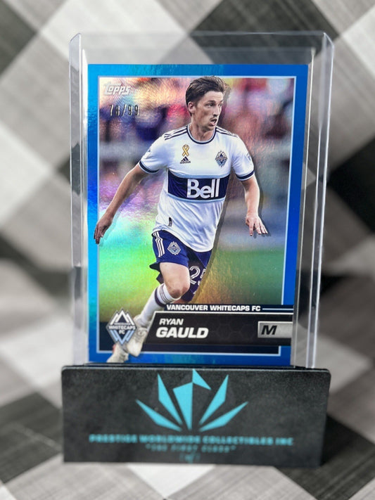 Ryan Gauld 2023 Topps Chrome MLS Blue Refractor /99 #94 Vancouver Whitecaps FC