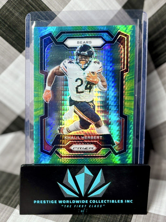Khalil Herbert 2023 Prizm Green Hyper /175 #51 Chicago Bears SP
