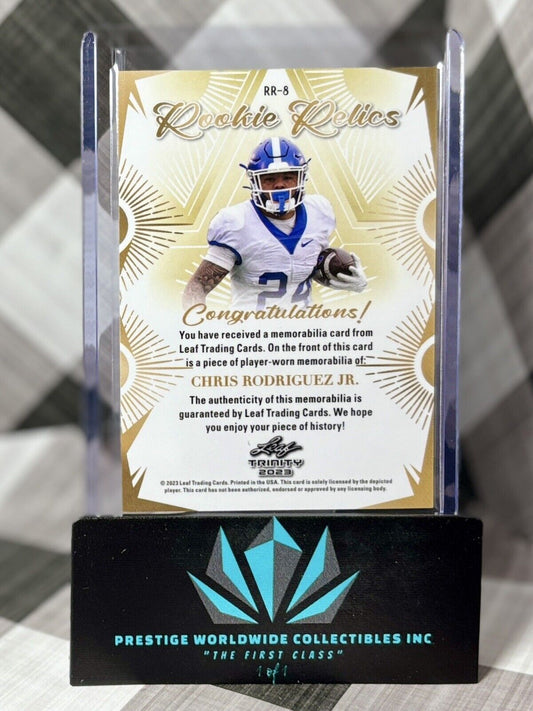 Chris Rodriguez Jr 2023 Leaf Trinity Rookie Relics Worn Patch #RR-8 Commanders