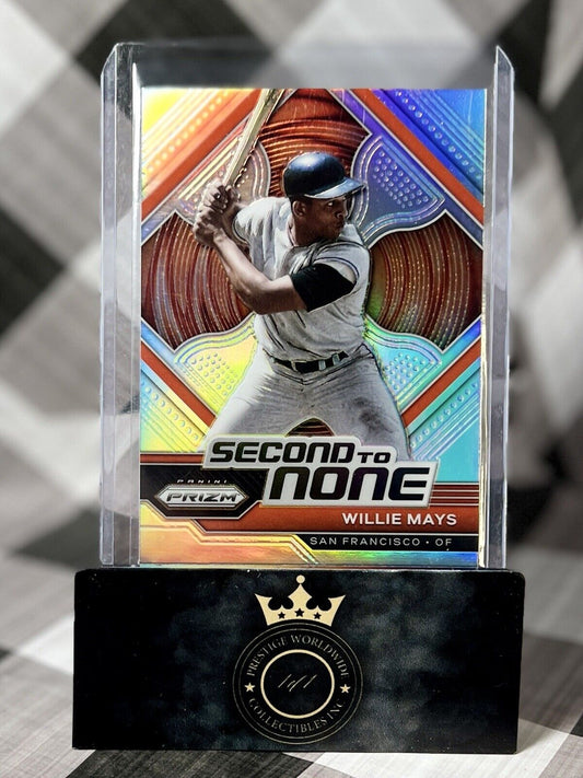 Willie Mays 2023 Prizm MLB Second to None Silver Prizm #SN-15  - SF Giants HOF