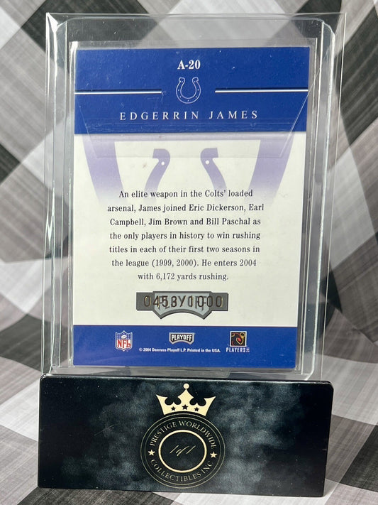 Edgerrin James 2004 Playoff Honors Accolades /1000 #A-20 Indianapolis Colts SP