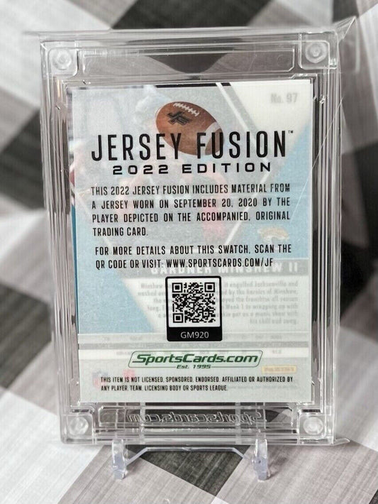 GARDNER MINSHEW 2022 JERSEY FUSION MOSAIC GAME USED JERSEY /50 - 9/20/2020 JAGS
