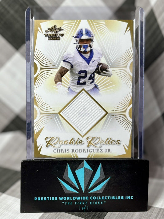 Chris Rodriguez Jr 2023 Leaf Trinity Rookie Relics Worn Patch #RR-8 Commanders