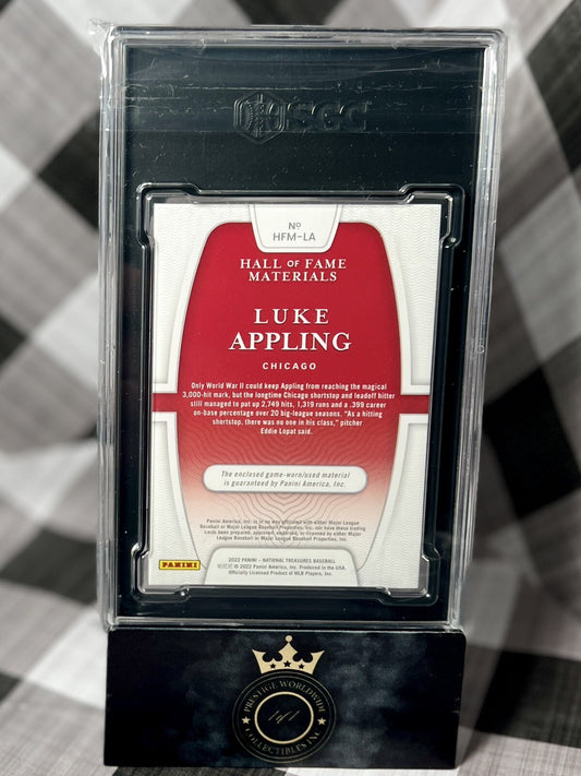 LUKE APPLING 2022 National Treasures Holo Hall Of Fame Patch /10 SGC 8.5 #HFM-LA
